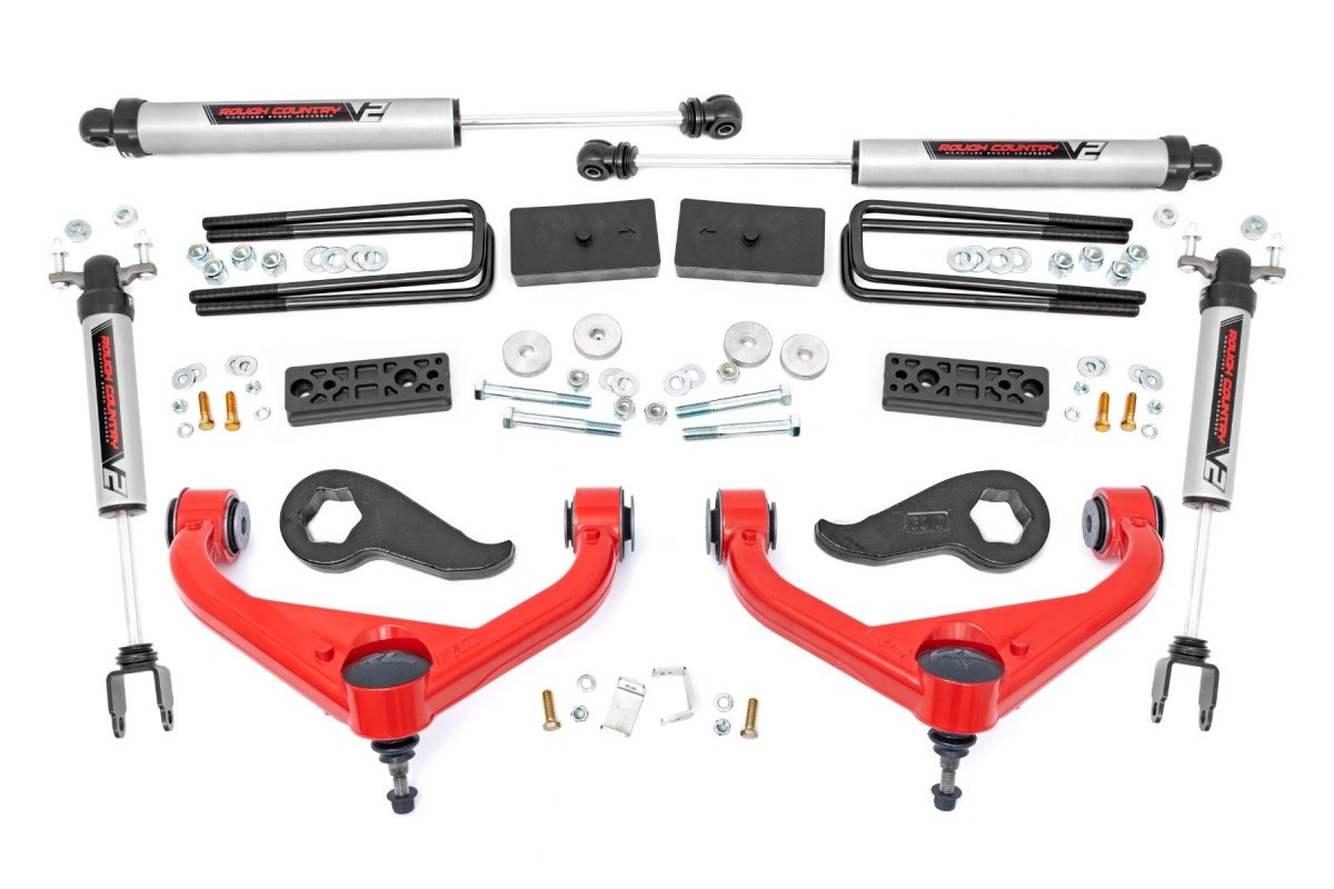 Chevrolet Silverado 2500 HD Suspension Lift Kit - Rough Country - 3 Inch Lift Kit with UCAs and V2 - '20-'24